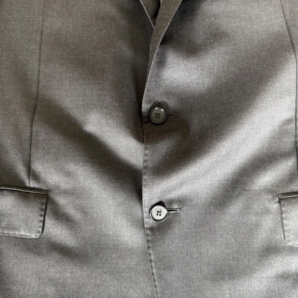 Hickey Freeman Loro Piana Tasmanian‎ Super 150's Blazer Mens 46R Gray Wool Coat